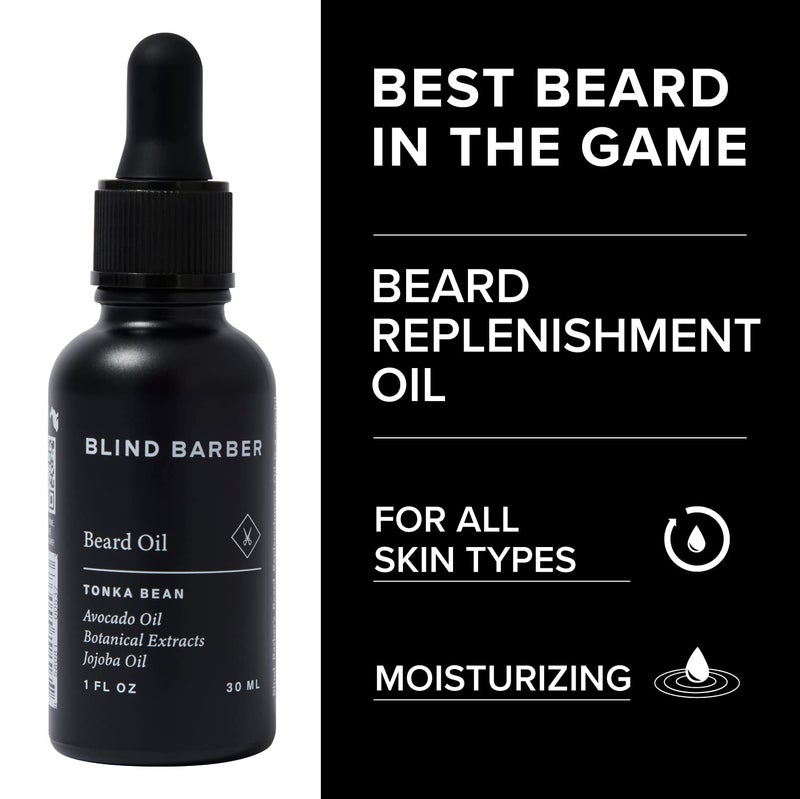 Blind Barber Rejuvenating Face & Beard Oil for Men - Moisturizing & Softening - Hydrate Clean Shaven Skin or Use As a Natural Beard Growth Oil for Men - (1 Oz) - Image 3
